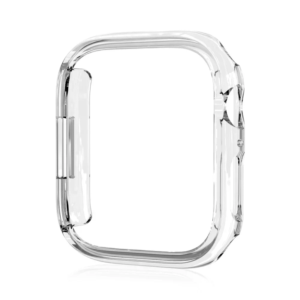 Gegalvaniseerde Pc Edge Case Voor Apple Watch Band 44 Mm 40Mm 41Mm 45Mm Holle Screen Protector Cover Iwatch Serie 9 8 7 6 Se