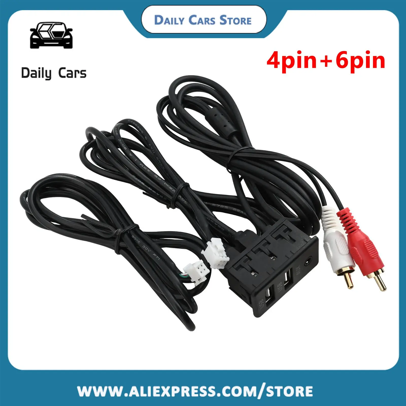 Car Dashboard Socket Car Dash Mount USB Car Dash Mount USB+TYPE-C Port Panel Interface Extension 145cm Cable Adapter Car Parts