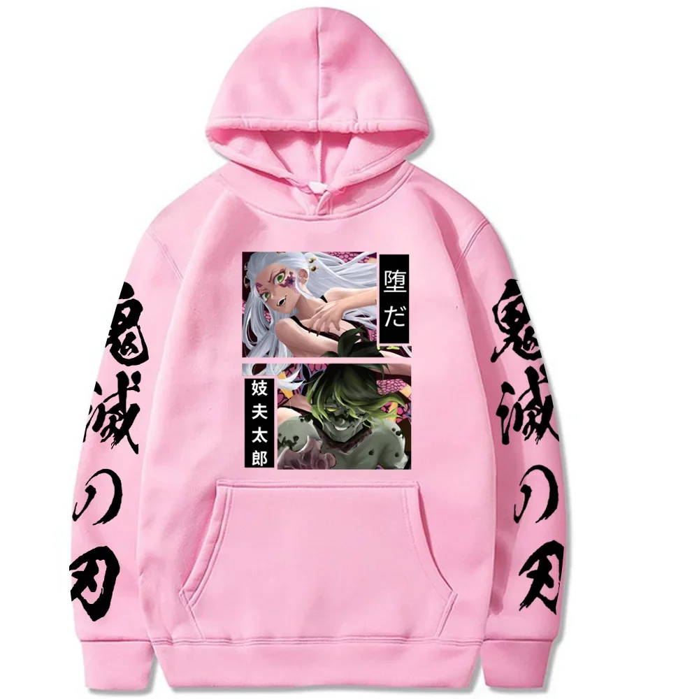 Anime demon slayer personagem estilo esportivo criativo diversão rua tendência moda combinando casual vida hoodie roupas femininas