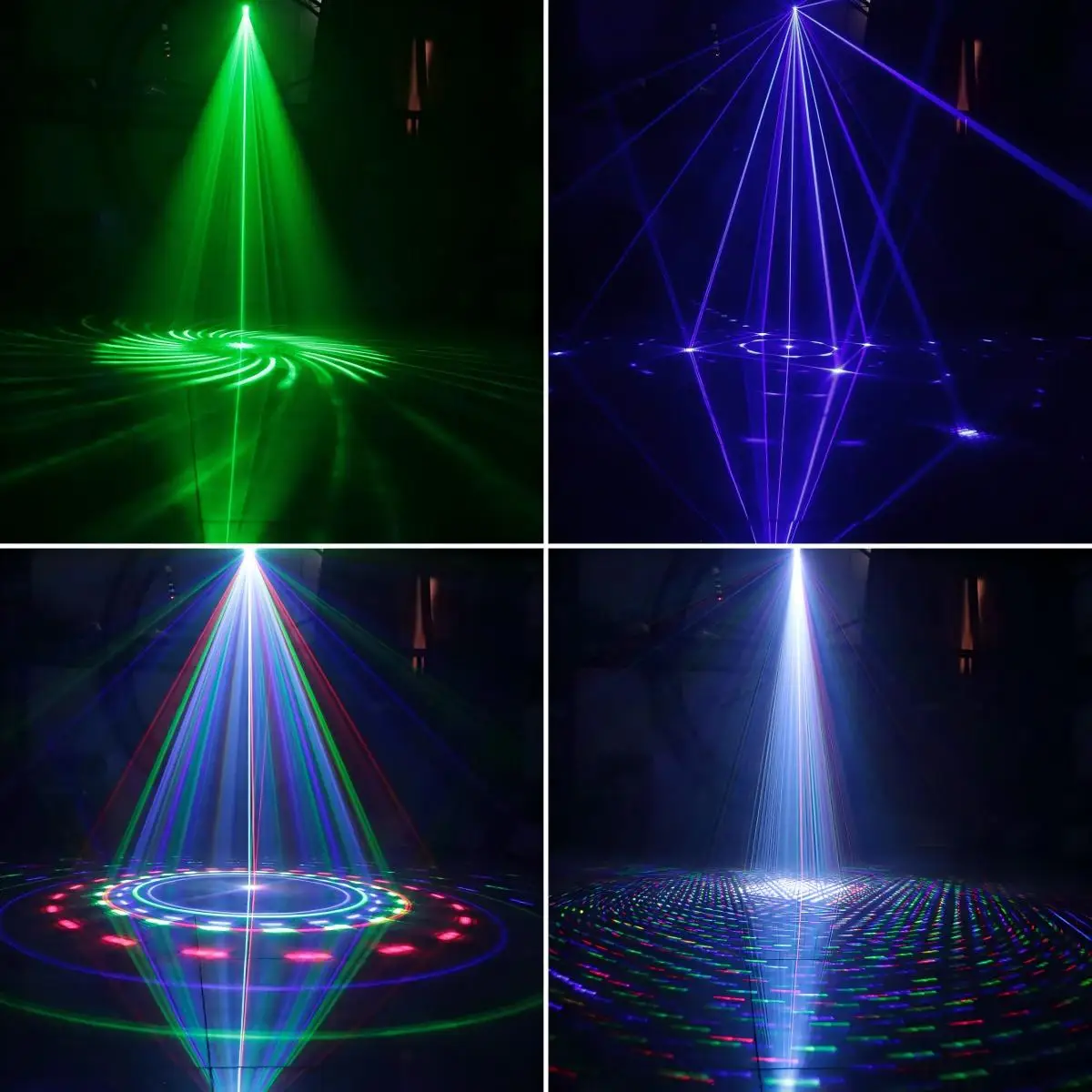 Fireions Mini luce Laser RGB a foro singolo Stage Light 10W RGB Sound Control telecomando semovente Home DJ Party Disco