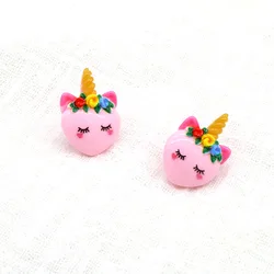 1 Pair Resin Unicorn Pendant Stud Earrings For Women Kids Gift Cute Kwaii Romantic Animal Earring Party Wedding Jewelry AE105