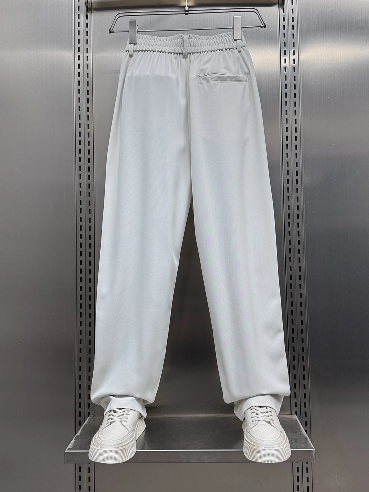 الرجال الصيف عالية Defn سراويل تقليدية درا الشيفون التخسيس مستقيم الساق فضفاضة تناسب تنوعا الصيف Faionable بنطلون