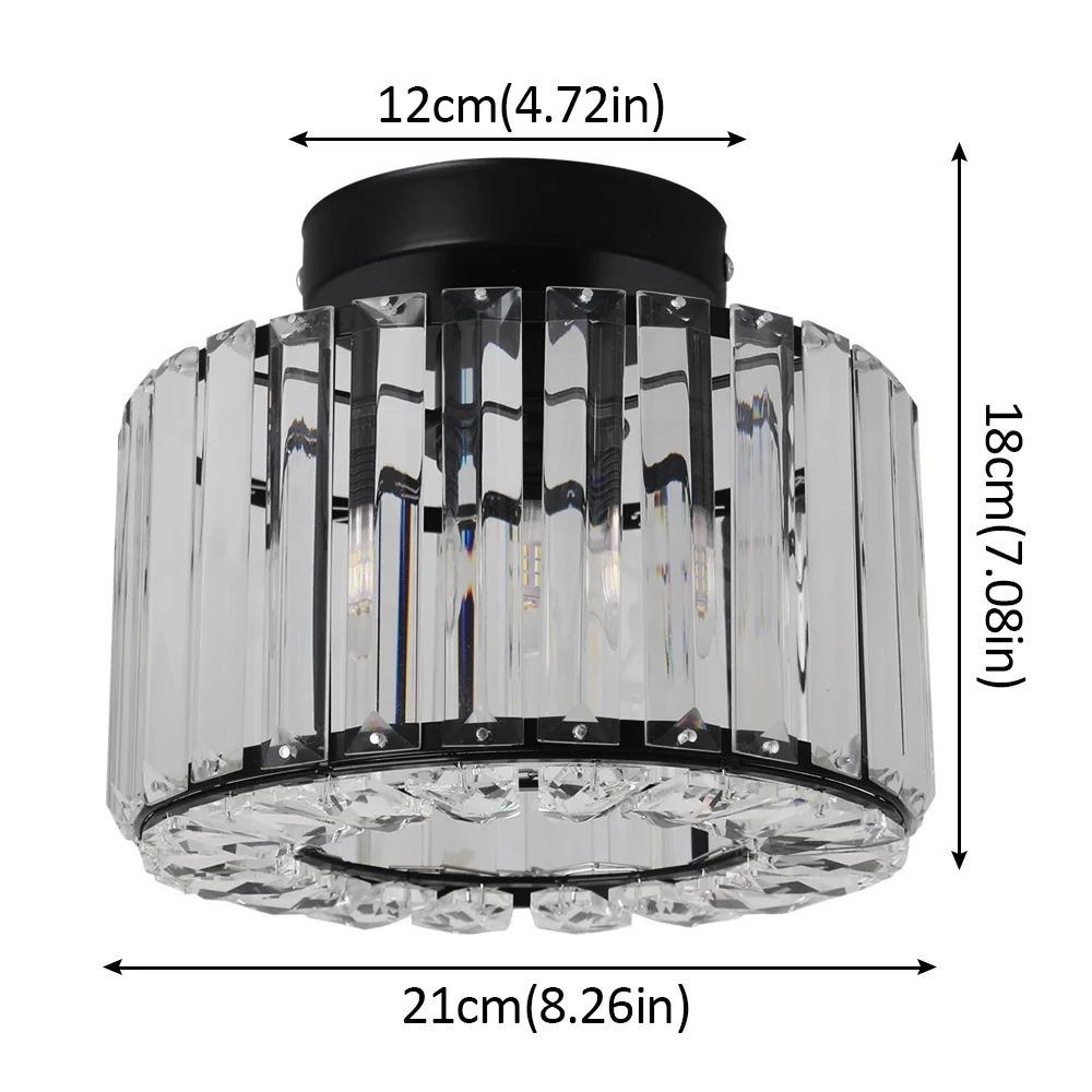 GreeLustr Gold/Schwarz moderne Kristall Kronleuchter Decken leuchte Unterputz Decken leuchte E27 LED-Leuchten für Schlafzimmer Flur Büro 6