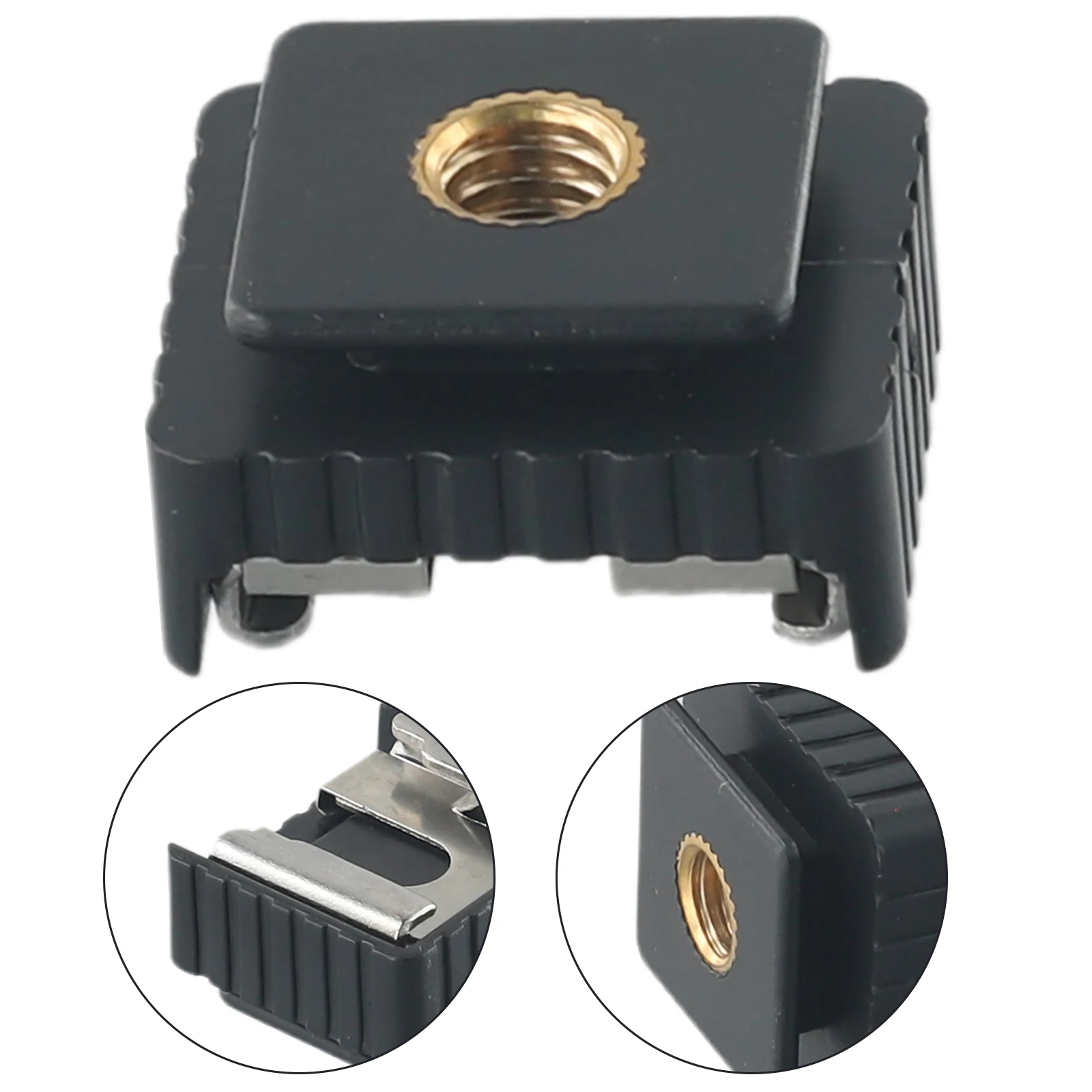 Blitzschuhhalterung, Standard-Blitzschuh-Adapter auf 1/4-Zoll-Schraube für Studio-Lichtstativ, Stativ, Blitzlicht, Fotografie-Zubehör – Detail 4
