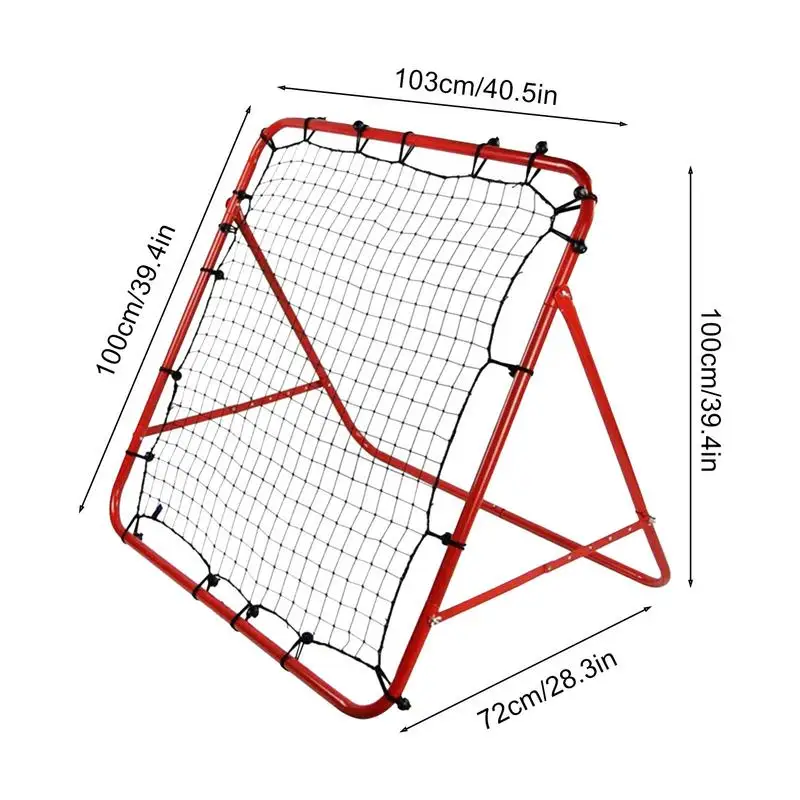 ฟุตบอล Rebounder สุทธิการออกแบบพับได้ฟุตบอล KICK TRAINER วอลเลย์บอล Rebounder สุทธิประหยัดพื้นที่ BOUNCE BOARD สําหรับ 2 เด็กวัยรุ่น