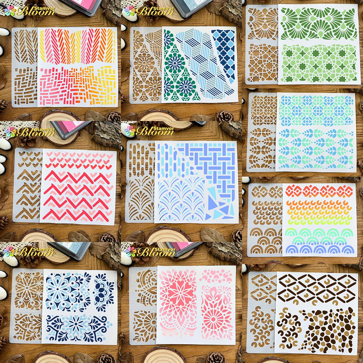 Original Pratical Weaving Texture Partterns Stencils, Paper - Spray Paint & Graffiti
