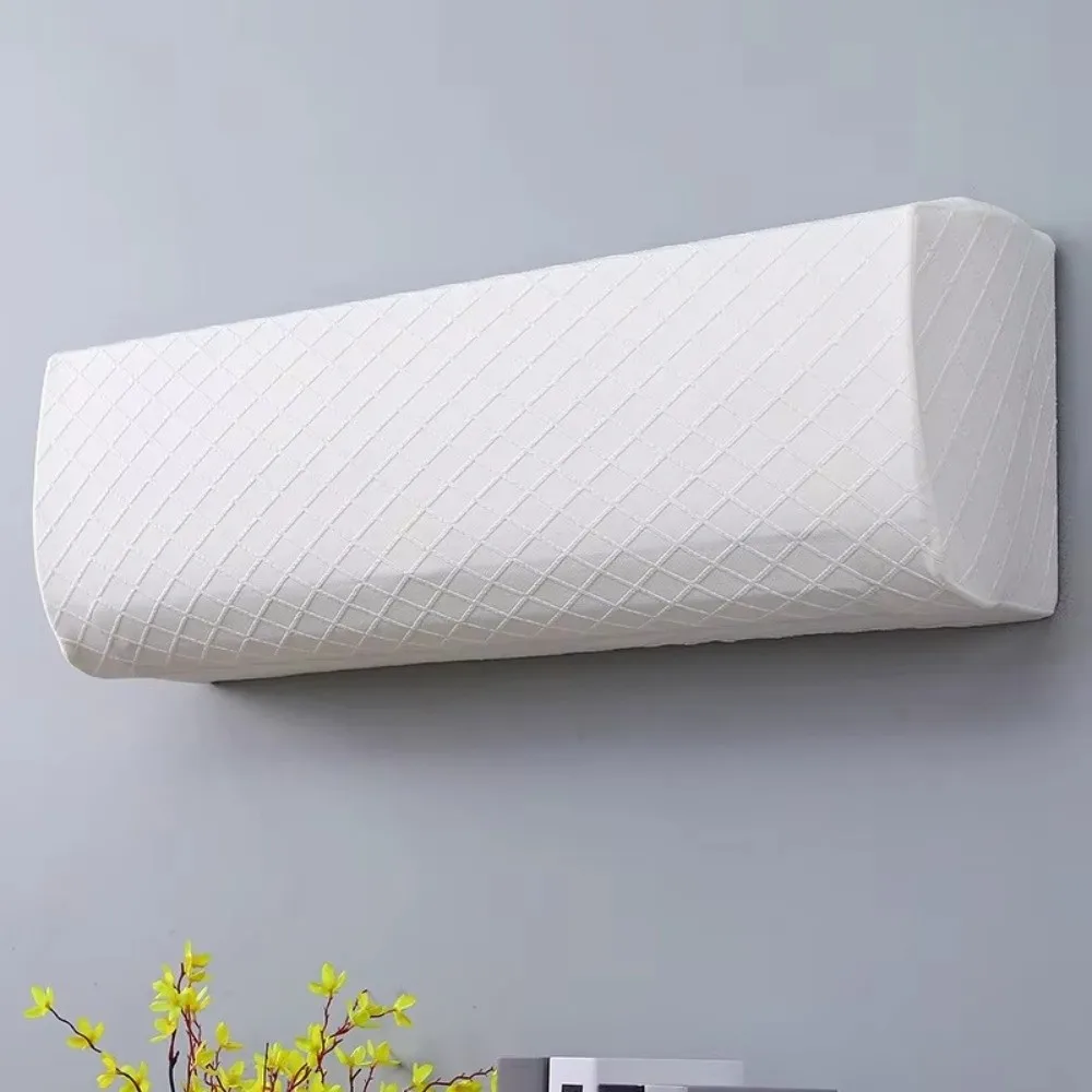 All-Inclusive Conditioner Dust Cover Diamond Grid Pattern Solid Color Air Conditioner Protection Cover Universal Wall Air