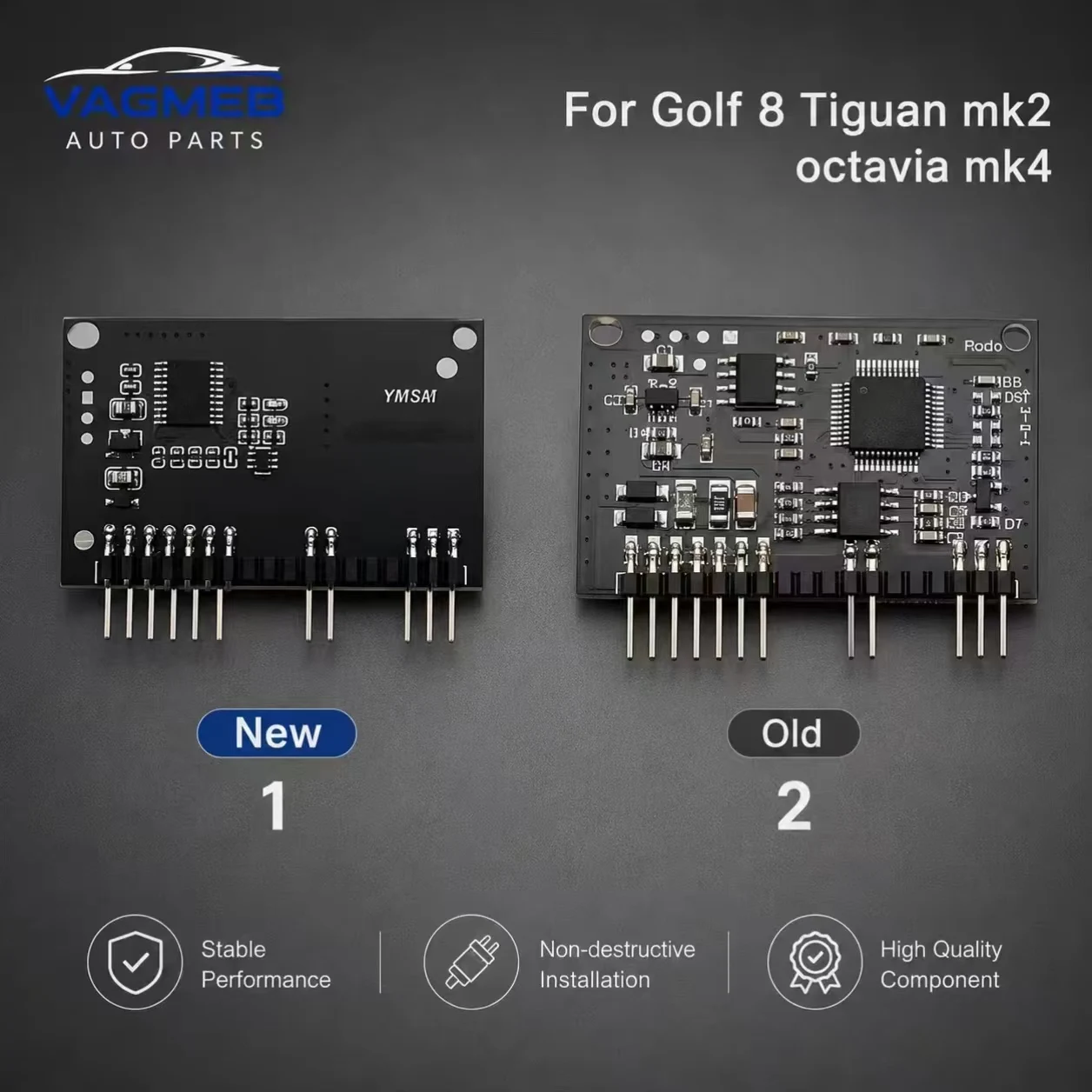 Moduł emulacji asystenta kierowcy (Travel Assist) i adapter asystenta zmiany pasa ruchu (Lane Assist) do VW Golf MK8, Tiguan MK2, Octavia MK4, MQB EVO 2Q0, trwały.