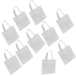 10 Pieces  Shopping Bag Custom Tote Bag with Handles for DIY Crafting