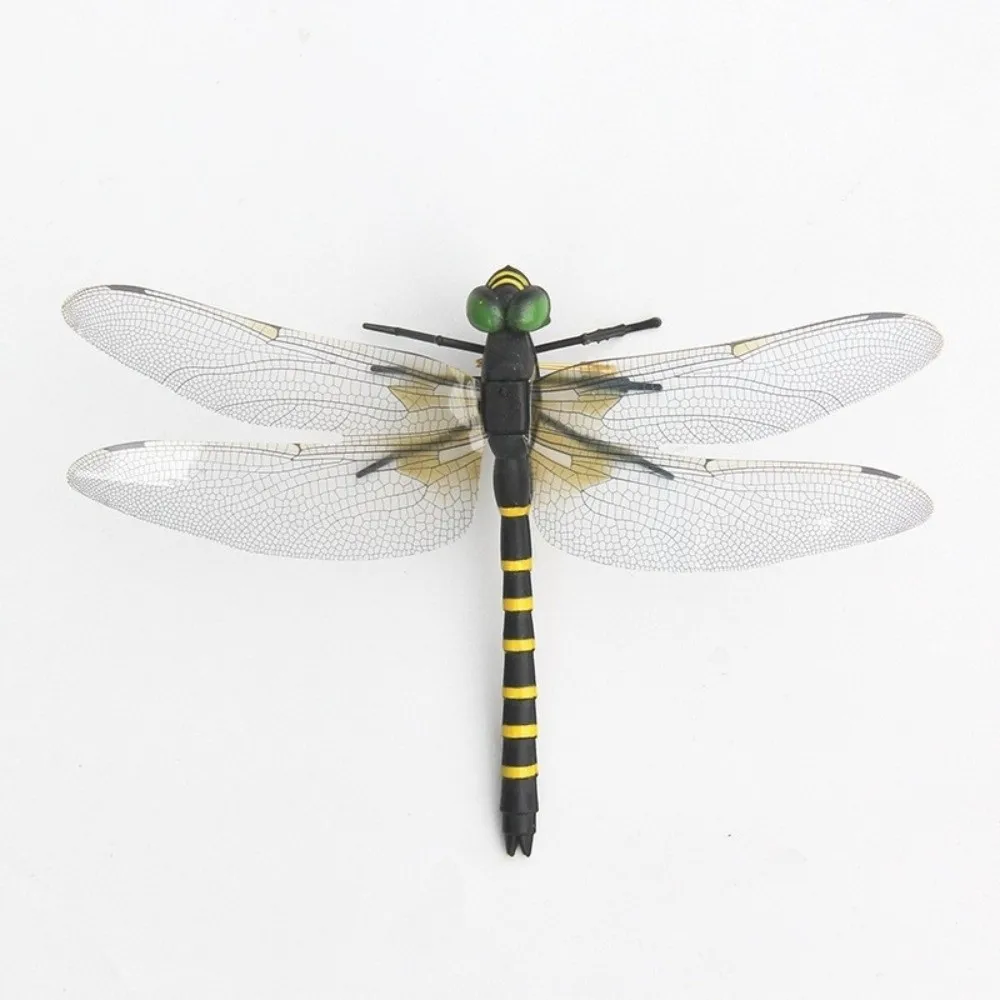 Yard Art Sculpture Fake Dragonfly Clip Lifelike Realistic Simulation Dragonfly Insect Model with Pin Scare Away