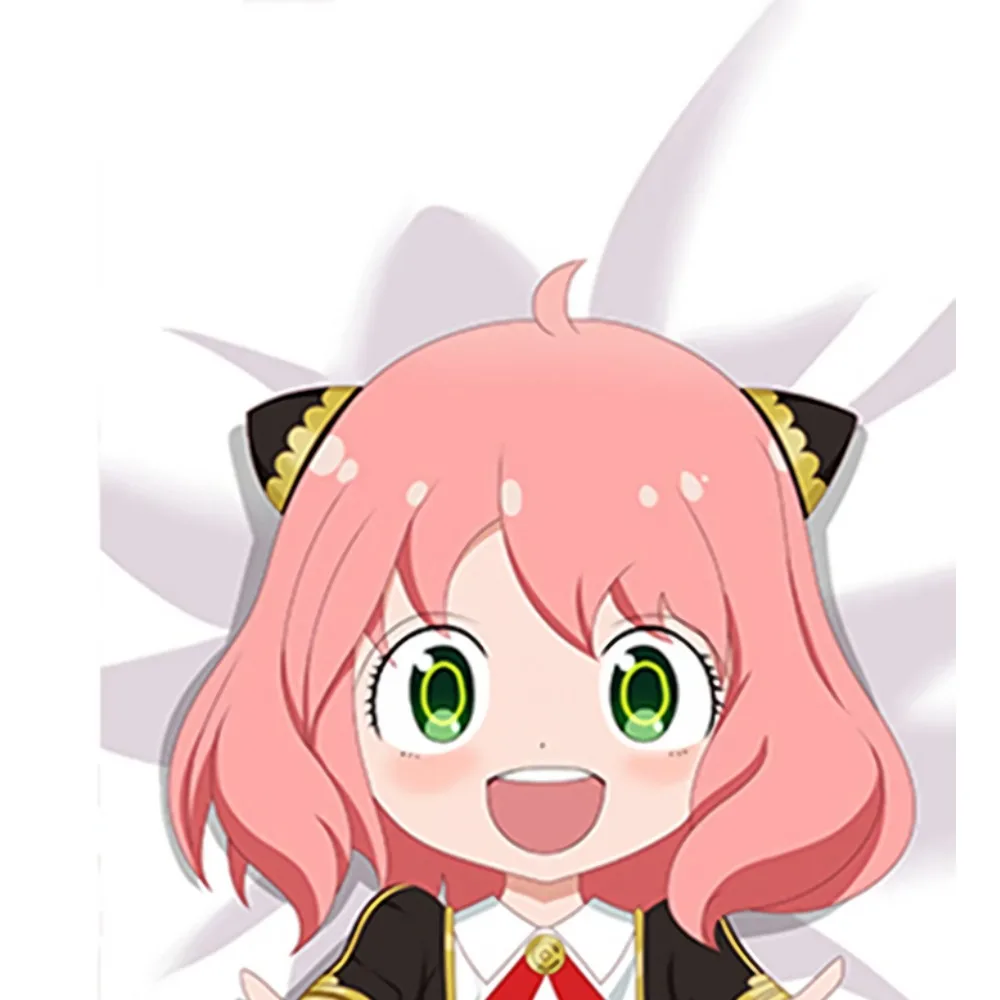 Anya‑Forger Dakimakura Pillowcase Soft Long Hugging Body Cushion Cover Peach‑Skin Fabric