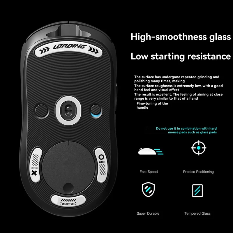 

AT82-Replacement Mouse Feet Fast Smooth Sole Super Smooth Polished Surface Mouse Feet A