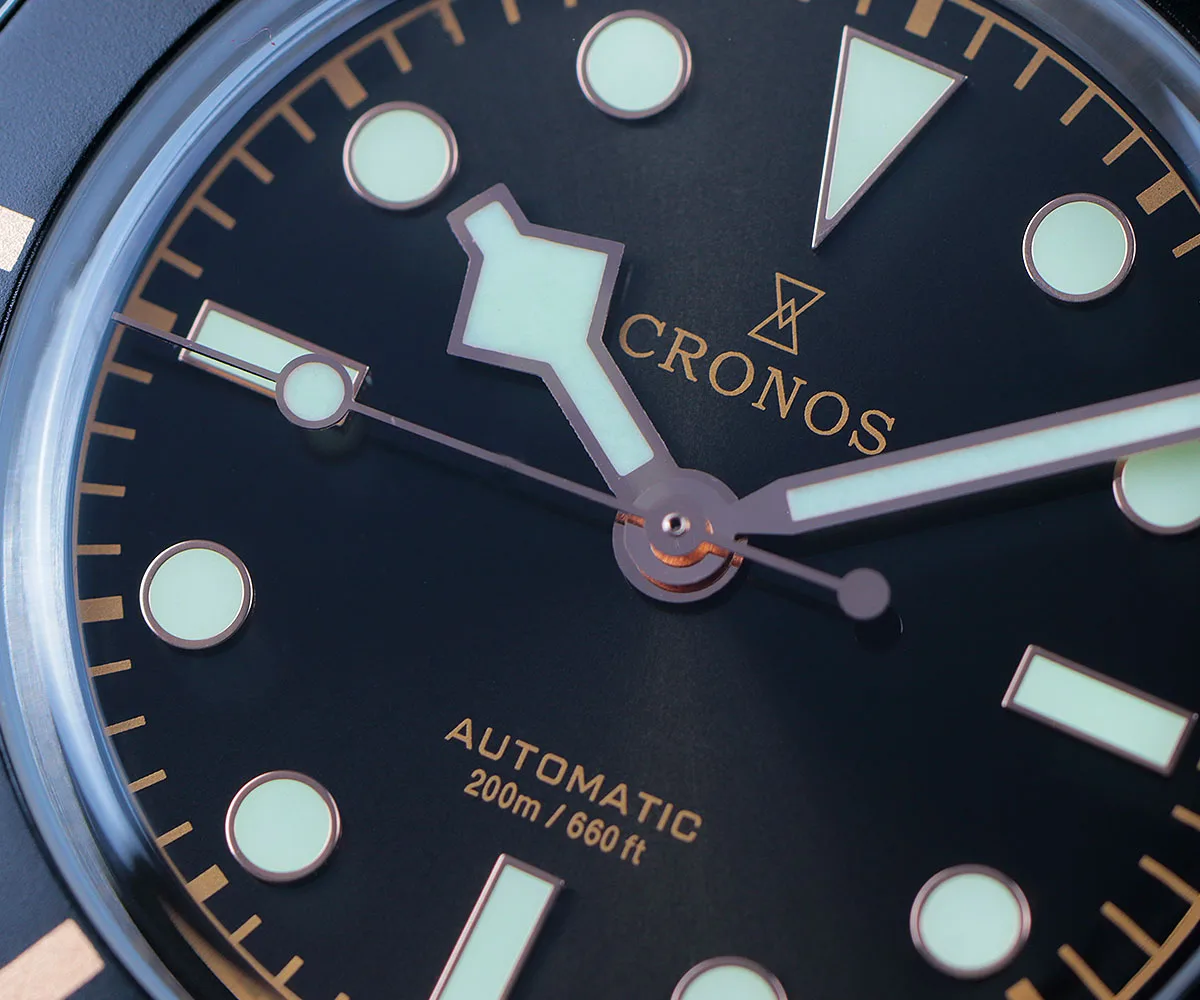 Cronos Luxury Men\'s Watches 39mm Diver BB54 Vintage Automatic Matt/ Aluminum Bezel Female 5 sold Links Sapphire 10 Bar L6052