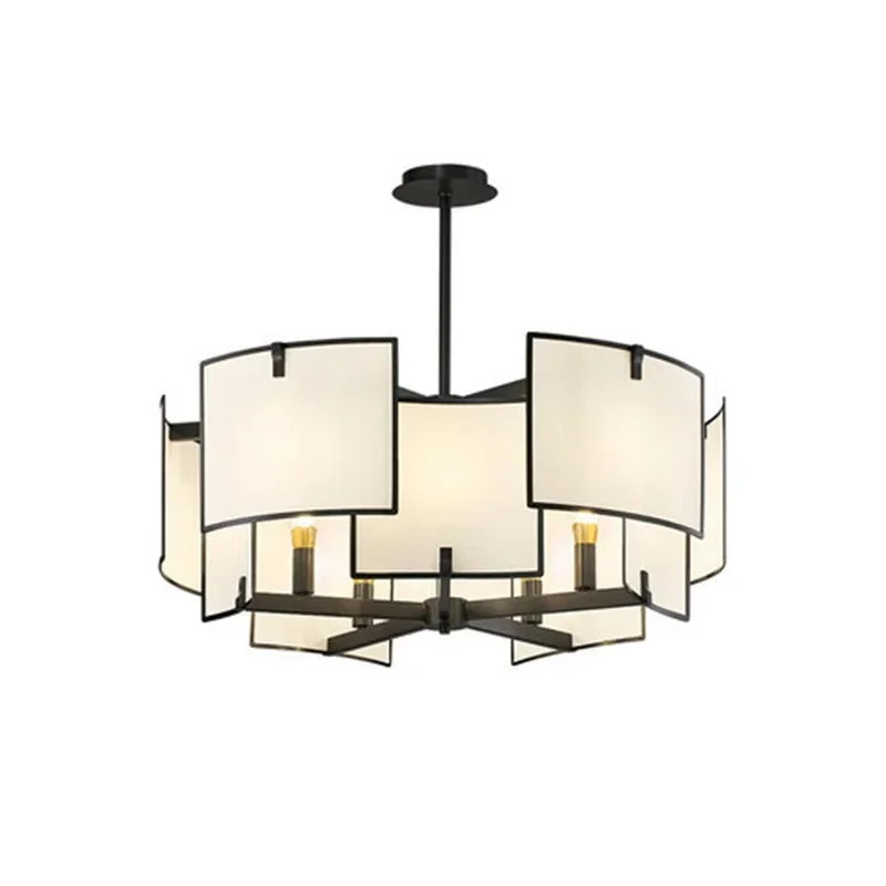 

New Chinese Style Chandelier Living Room Lamp Simple Modern Club Villa Hotel Lobby Creative Lamps