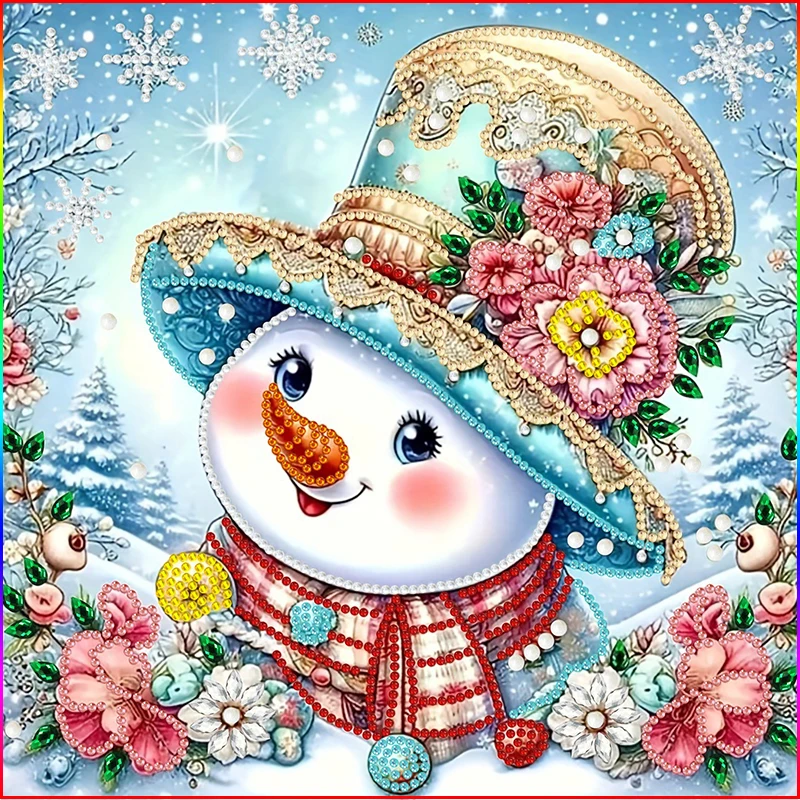 

CHENISTORY DIY Cute Snowman Special Shape Diamond Embroidery Diamond Painting Mosaic Winter Gift Home Decor 30x30cm