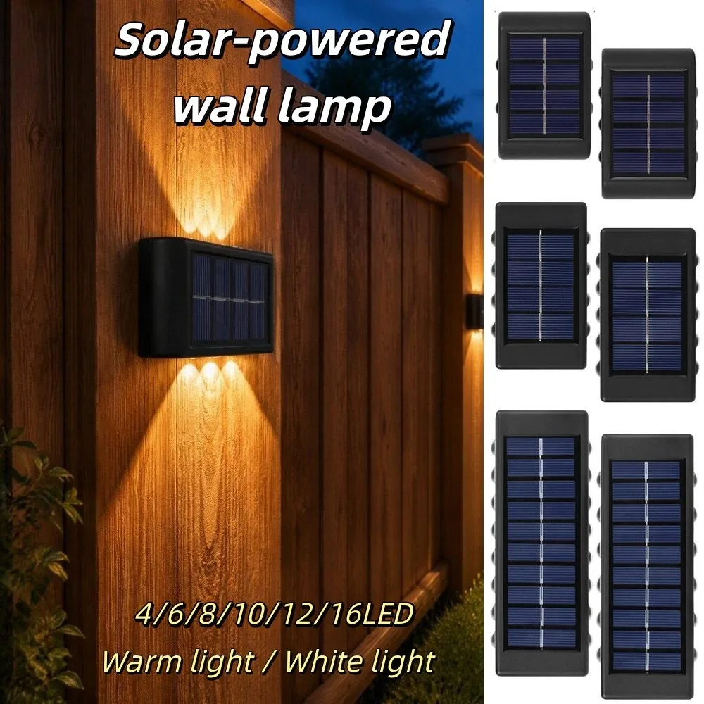 luminaria-solar-decorativa-a-prova-d'Agua-4-6-8-10-12-16led-luminaria-solar-de-parede-com-iluminacao-superior-e-inferior-luz-quente-luminaria-solar-de-jardim