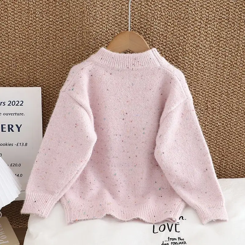 sanrio cute colorful yarn cartoon children's sweater pullover autumn and winter sweater thickened Hello Kitty base wholesale