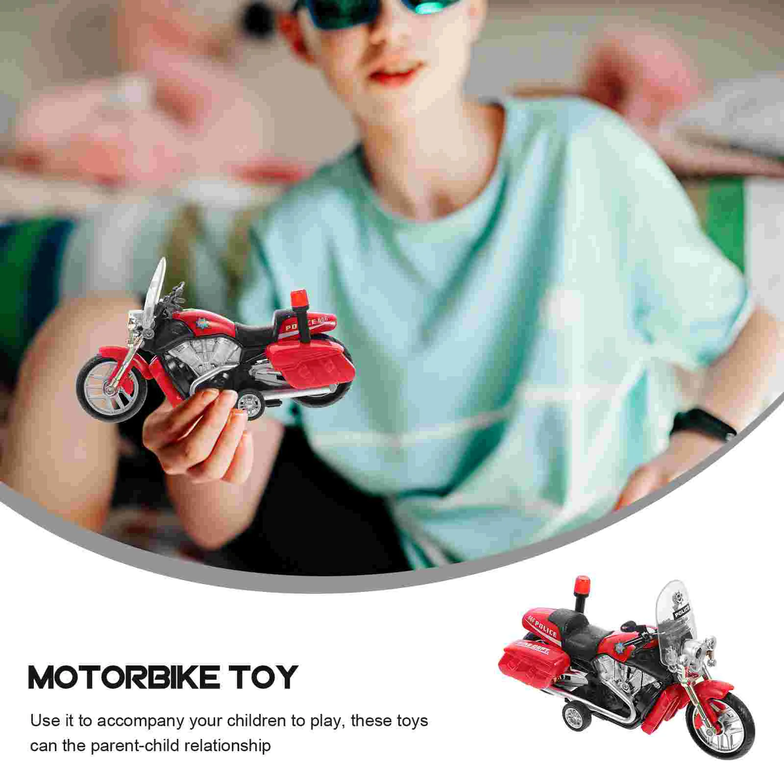 Motorcycle Toy Edges and Curves Car Imaginative Kids Motorbike Model Pulling Back Toys Simulation Pull-back Alloy