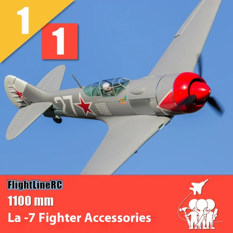 FreFuk1100 mm ligne de vol L-7 accessoires d'avion Fuselage aile principale moteur hélice train d'atterrissage queue plate hélice couverture