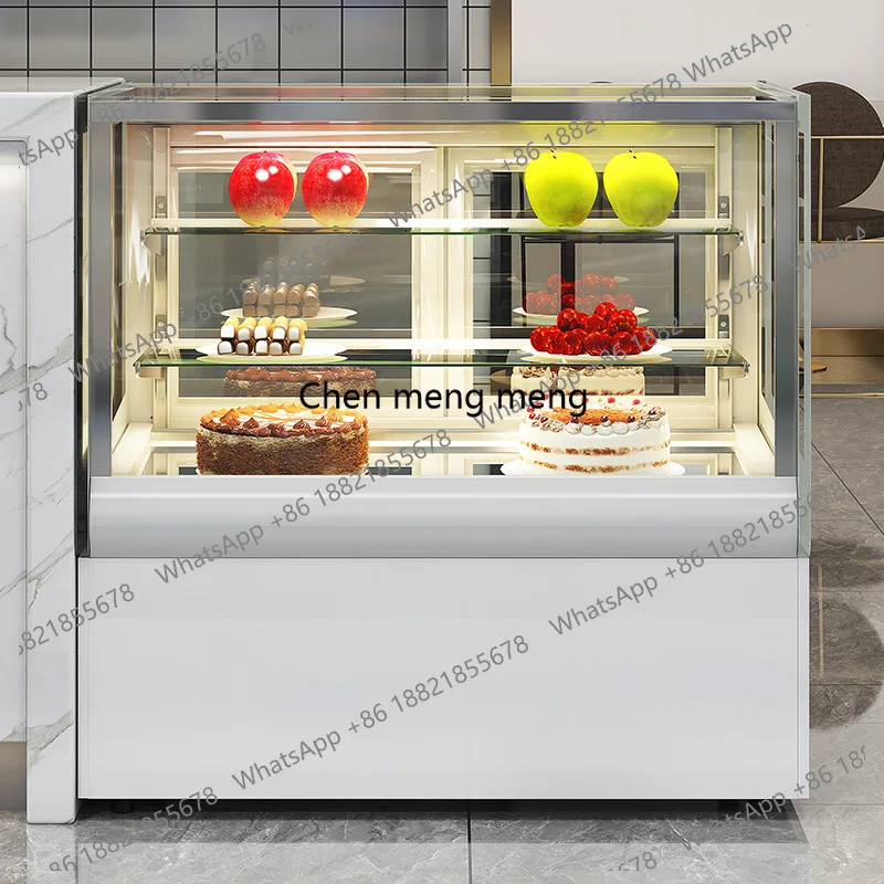 

Coffee Shop Cake Cabinet Dessert Display Cabinet Milk Tea Shop Small Fruit Bar Fresh-Keeping Baking Pastry Refrigerated