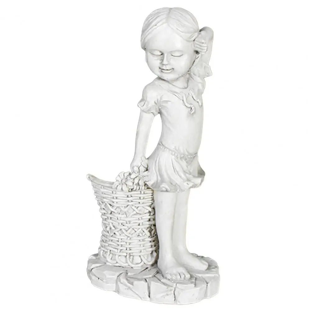 Resin Garden Ornament Lawn Decor Girl Boy Garden Statue Outdoor Resin Sculpture Kids First Kiss Decorative Ornament for Yard