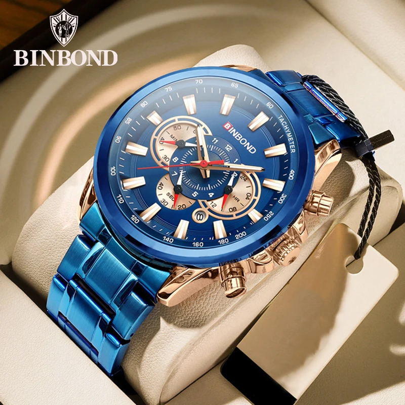 

BINBOND European And American Trendy Casual Tactical Men's Watch Waterproof Luminous Multiple Pointers For Timing Men's Watches