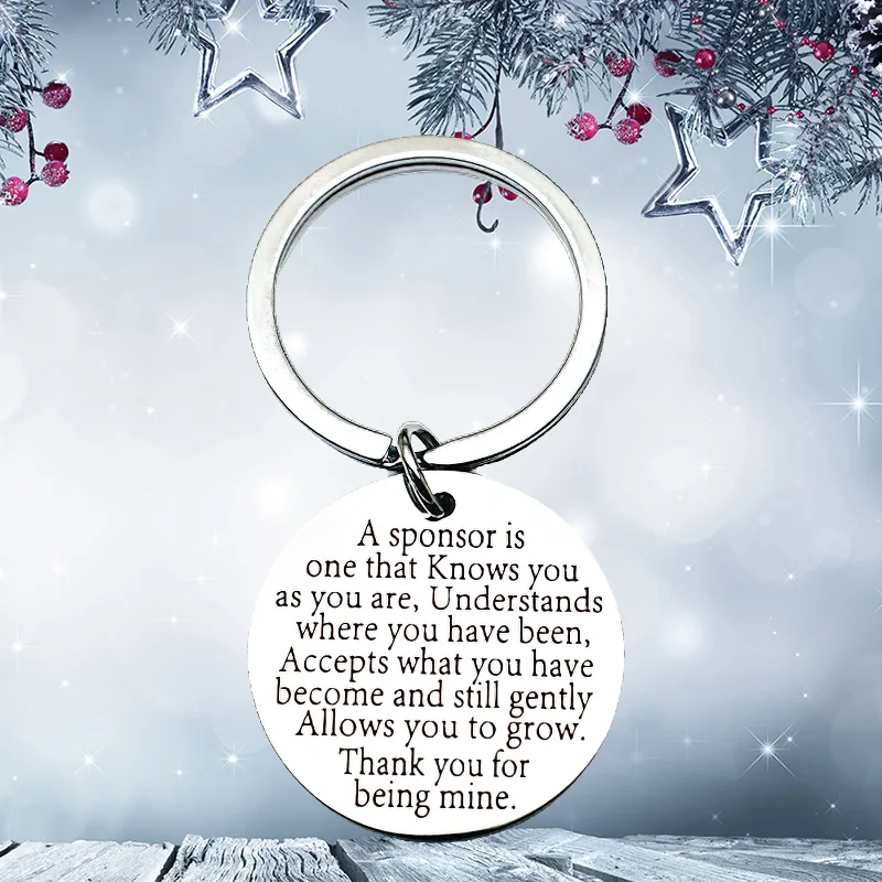 New Sponsor Gifts Keychain Pendant  Sponsor Appreciation Gift Sponsor Key Chain A Sponsor Is One That Knows You As You Are