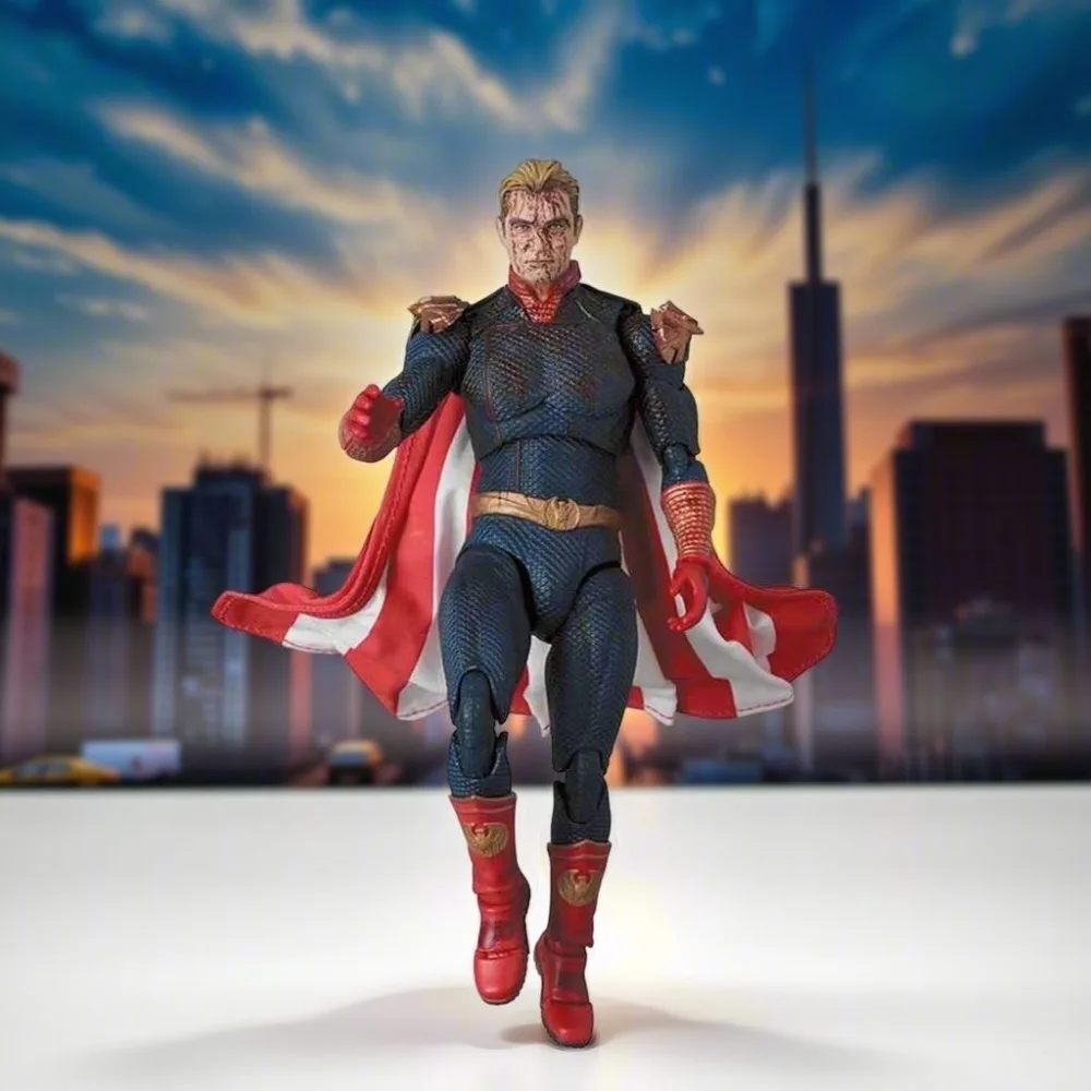

In stock Battle Damaged Homelander Action Figure The Boys Movie Anime Model Superhero Toys Collectible Gifts