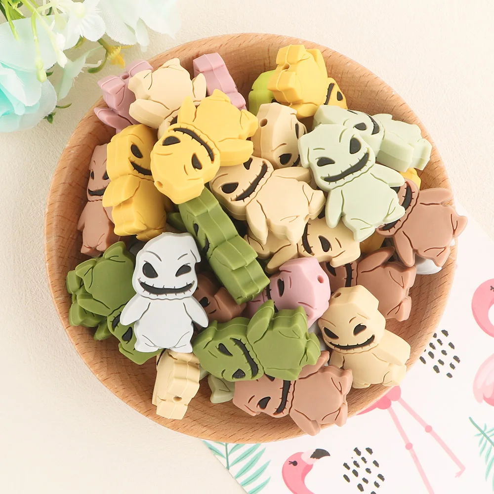 Baby DIY 10PC/lot Silicone Beads Baby Doll DIY Teething Pacifier Chain Necklaces Accessories Safe Nursing Chewing Kawaii Gifts