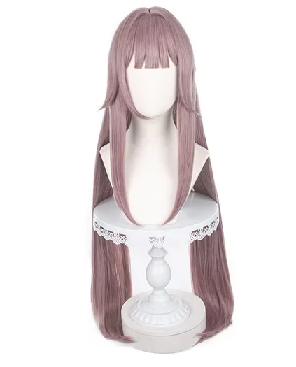 Long Herta Cosplay Wig Game Honkai Star Rail Herta Grey Purple Wig Synthetic Wigs Honkai Star Rail Herta Cosplay Wig