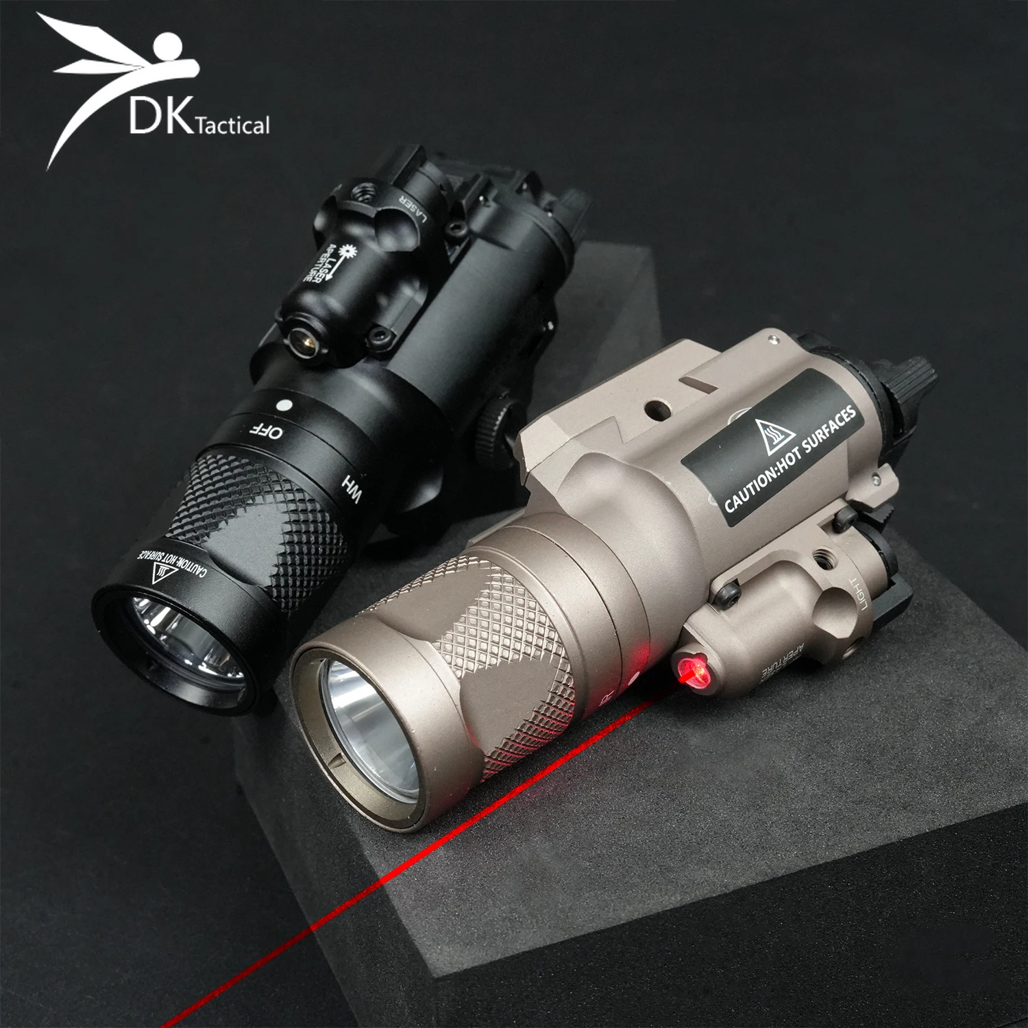 

Тактический SF X300V X400V Белый светодиод Белый свет Красный лазер ИК Лазерный светодиодный разведчик Пистолет Металлический подвесной фонарик Подходит для рельса 21 мм