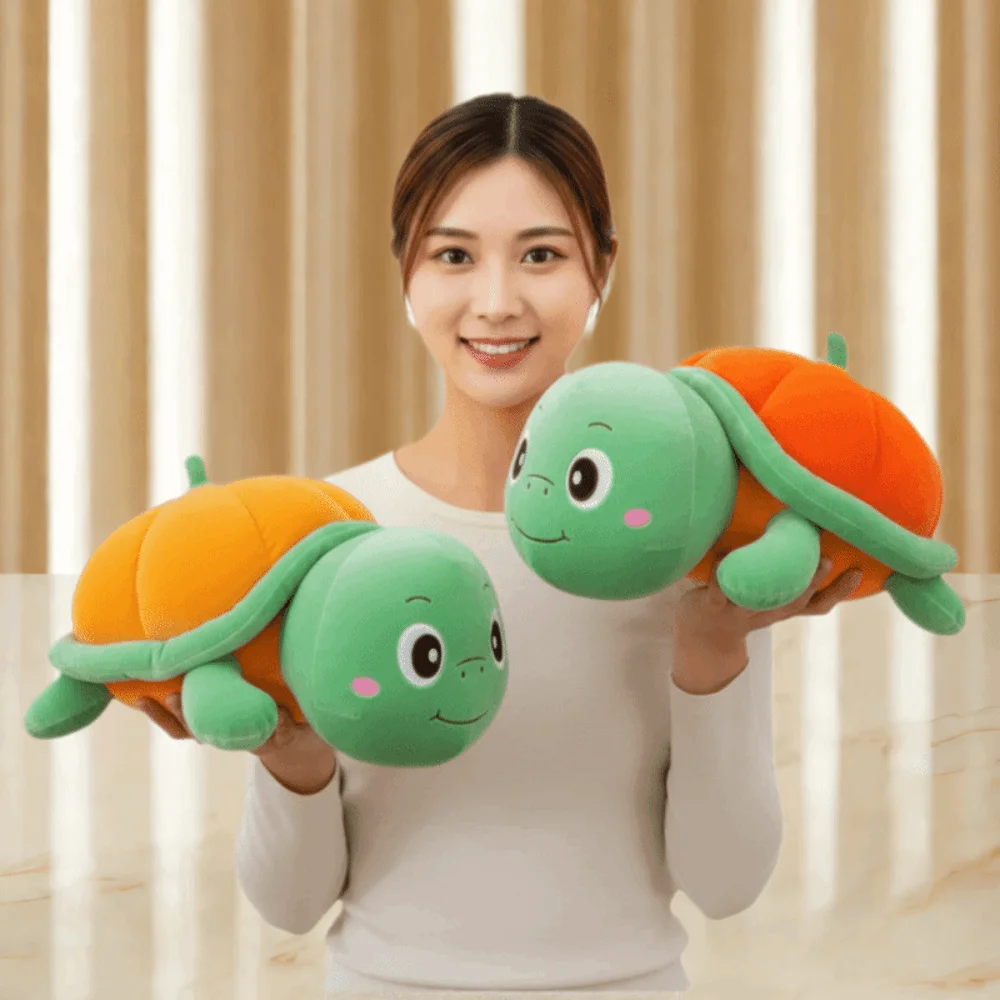

Persimmon Pumpkin Turtle Plush Toys Fluffy Collection Turtle Stuffed Doll Soft Pumpkin Turtle Animal Plush Doll Car Decor