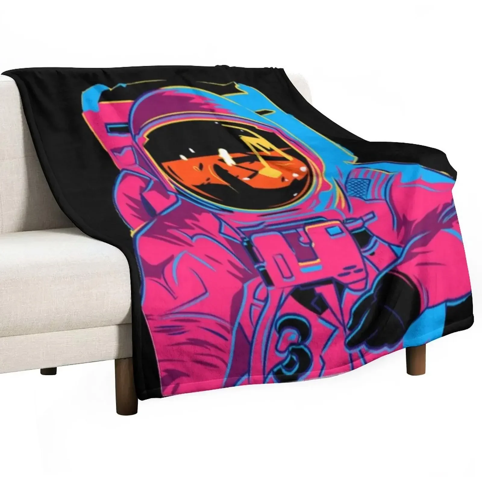 

Trippy rainbow Astronaut Throw Blanket for babies Blankets For Sofas anime Beach Blankets