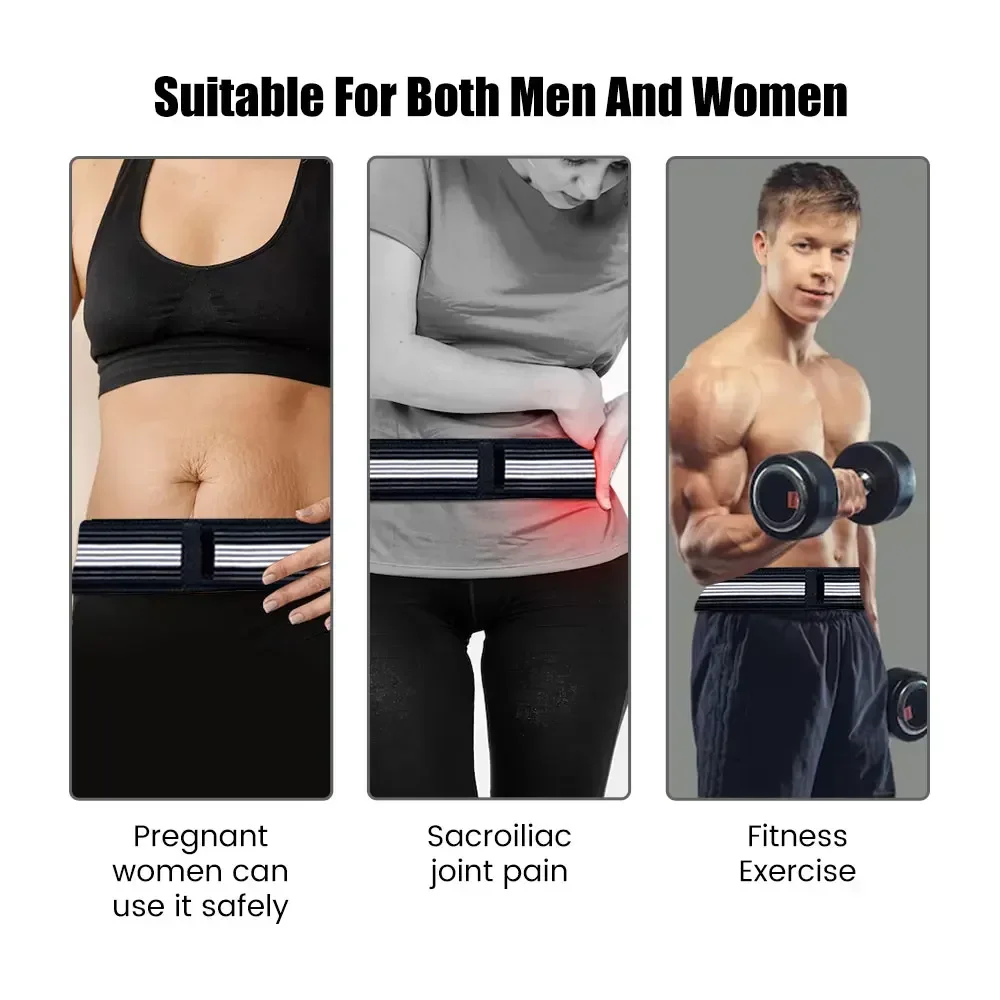 1PC Pelvis Belt Waist Sacroiliac Hip Belt Si Joint Support Belt Hip Brace for Alleviates Sciatic Pelvic Lower Back Lumbar Sacral