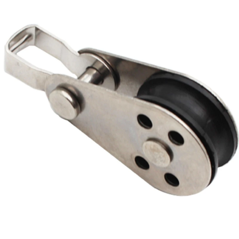 BABQ 10 PCS Marine Boat Pulley Blocks Rope Stainless Steel 316 Kayak Canoe Anchor Trolley Kit Nylon Pad Eyes Boat Accessories