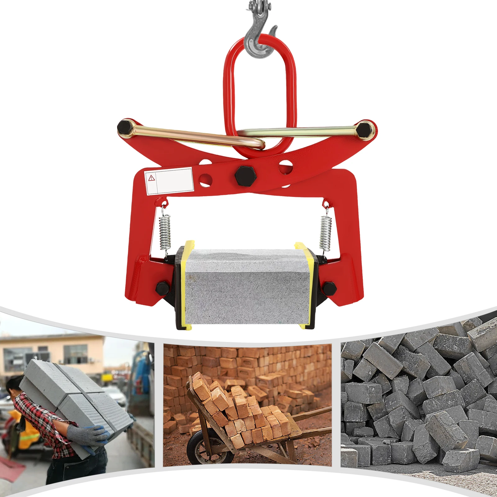 Pinza di sollevamento per strumento di serraggio per pietra da 330 kg Pinza per pietra Dimensioni di apertura 10-24 cm 8 pollici