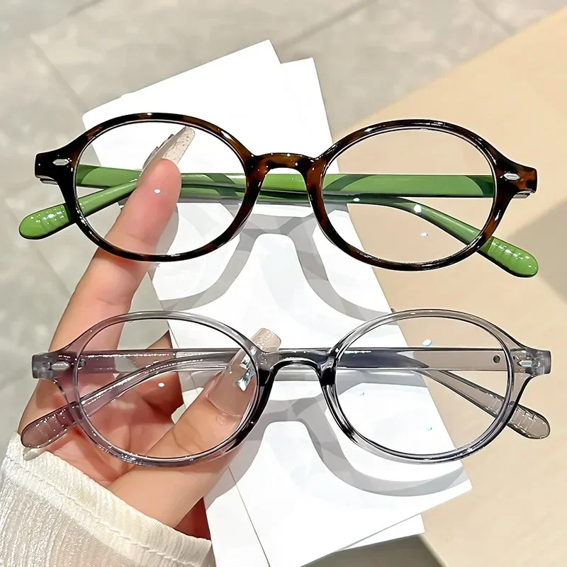 Fashionable Oval Frame Reading Glasses for Women Men Trendy Plus Diopter Presbyopia Unisex Anti-blue Light Far Sight Glasses