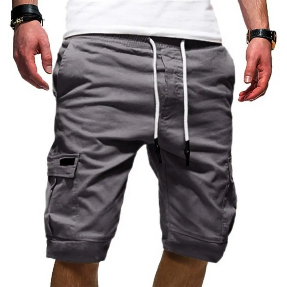 Summer Trend Men Cargo Shorts Drawstring Shorts Short Pants Casual Straight Shorts Fitness Shorts for Men ropa hombre шорты