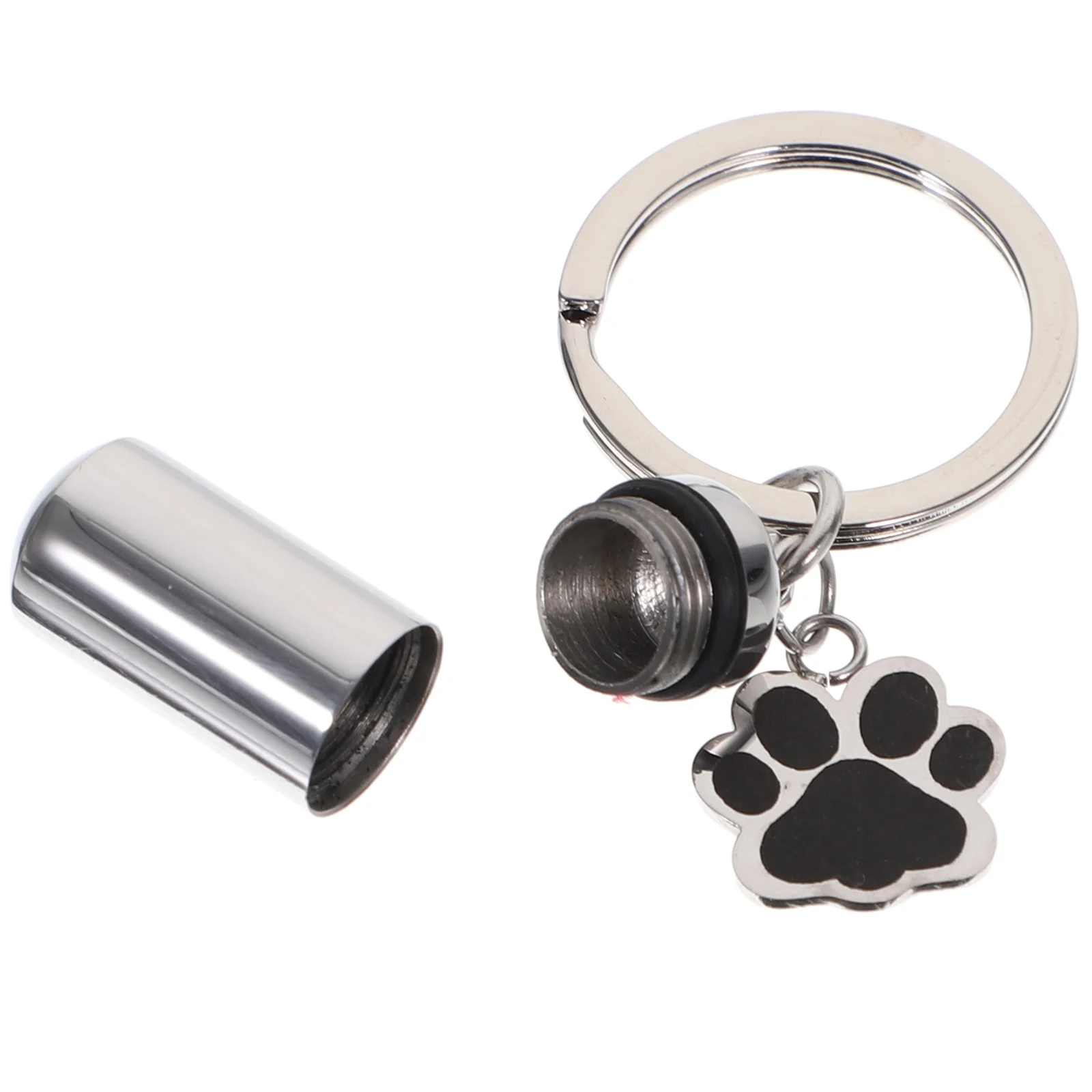 

2 шт. кулон-урна из нержавеющей стали для праха животных, легко открывающаяся крышка, держатель для праха в виде кости, памятное ожерелье-урна