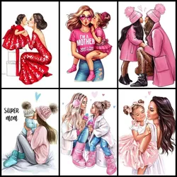 Mother Daughter Art Hobby 5D DIY Diamond Painting Mosaic Craft Mothers Day Cross Stitch Kit Embroidery Decor Children's Gift