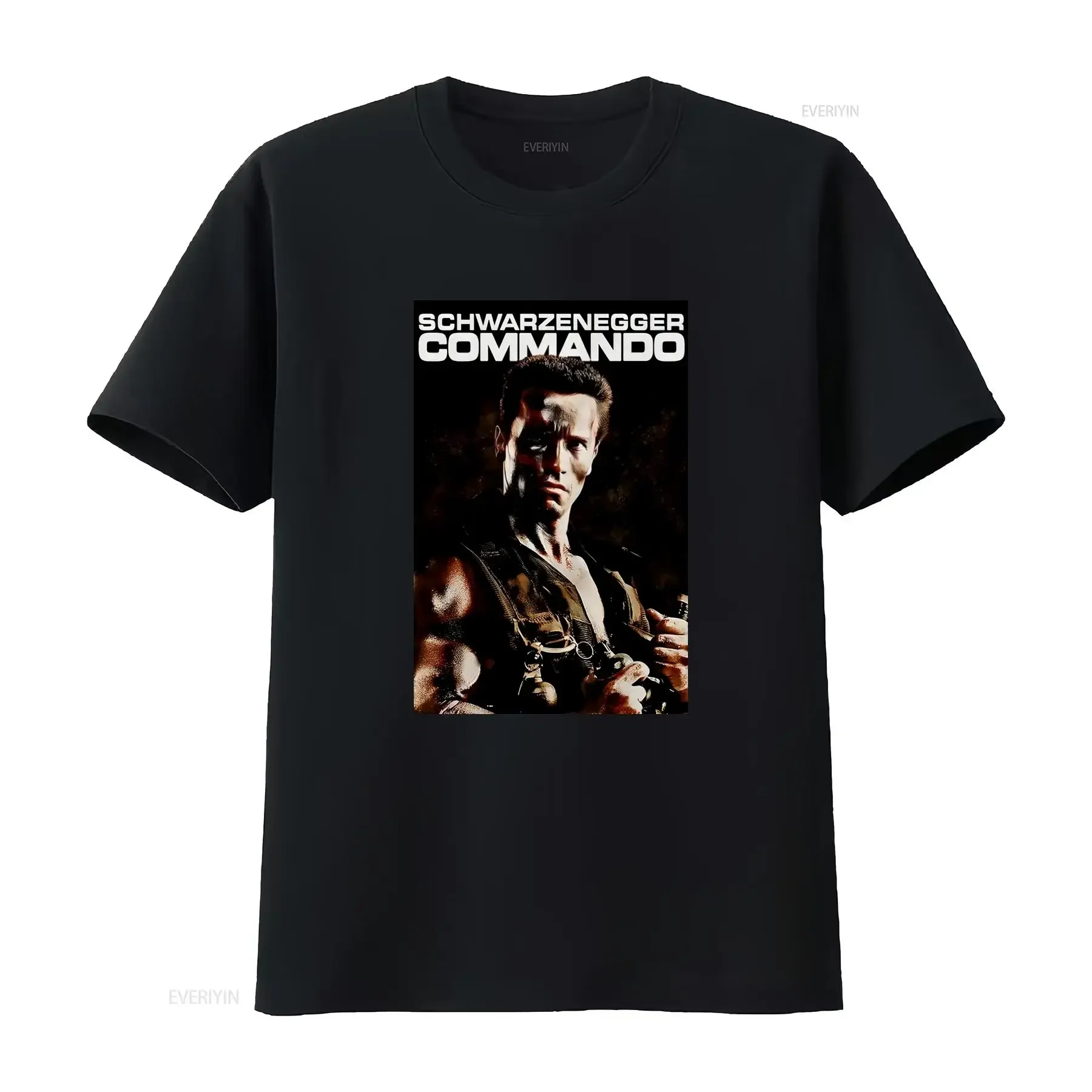 Commando 1985 Movie Poster Inspired T Shirt Retro 80s vintage Washed Soft designer clothes streetwear homme Versatile vintage