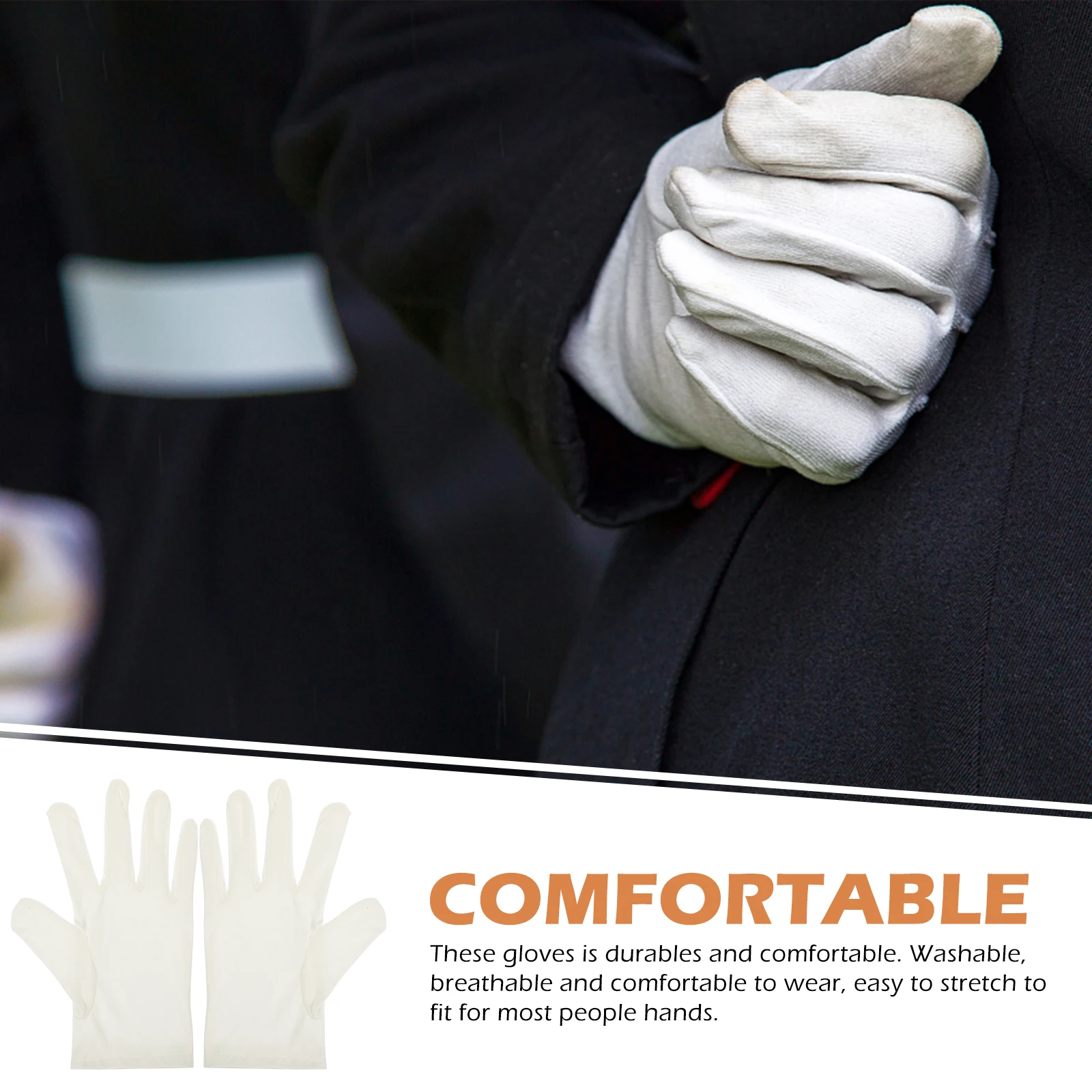 

6 Pairs Dust-free Gloves Art Jewelry Moisturizing Breathable Dusting Microfiber Cloth Anti Static Working