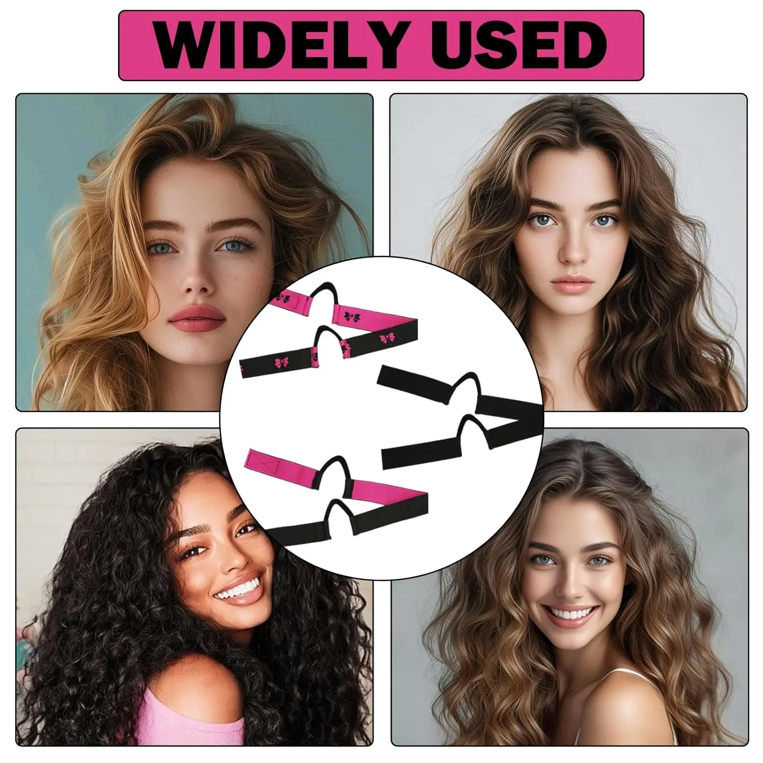 2Pcs Wig Band For Lace Front Ear Free Lace Melting Elastic Band Headband For Women No Slip C Shaped Ear Curve  Regular Size image 5