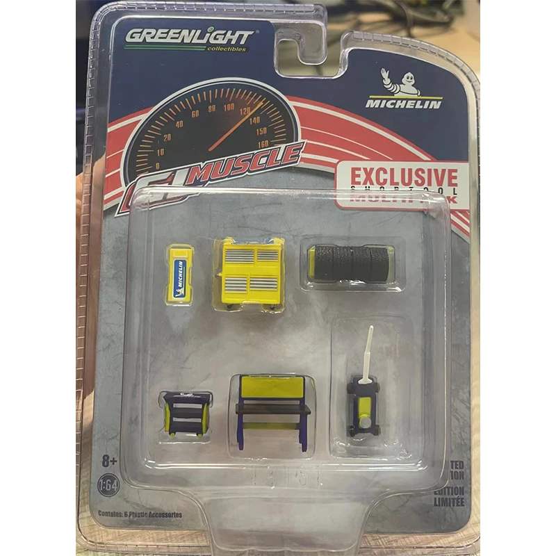 Greenlight 1:64 Caltex Shop Tools Firestone Accessory Shoptool  Auto Body Shop 4-Post Lifts Series Multipack Limited Edition