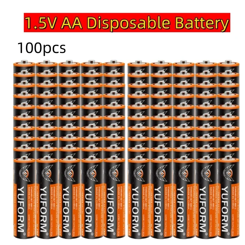 10-100 قطعة 1.5 فولت AA بطارية قلوية R6 للأجهزة المنزلية: أضواء LED، ألعاب مشغلات الصوت، شفرات الحلاقة، بطارية ملحقات الكمبيوتر