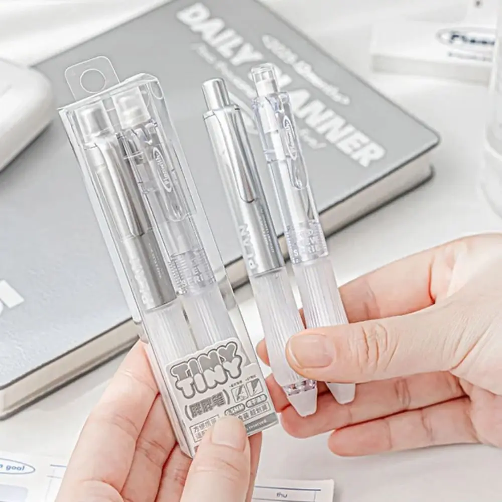 

2 pcs Cute Press Tiny Gel Pens Set ABS Multifunction Student Writing Pen 0.5mm Ballpoint Retractable Gel Pen Drawing Stationery