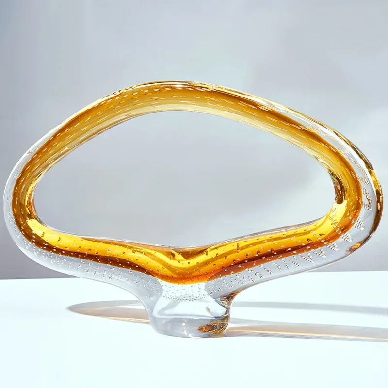 Light luxury gold bubble hollow glazed ornament model room bedroom living room dining room entrance home decoration