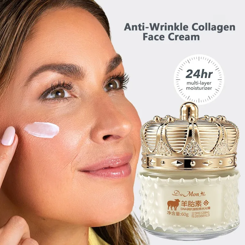 Protein Anti-Wrinkle Collagen Face Moisturizing Cream Visibly Firms Skin Plumps Fine Lines, Hydrating Glow Improve Elasticity