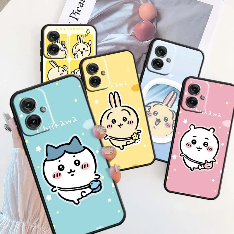 

Usagi Chiikawa Hachiware Cute Phone Case For Motorola G85 Edge 50 G24 G35 G14 G04 40 G72 G34 G31 G Stylus G54 G13 G32 5G Black