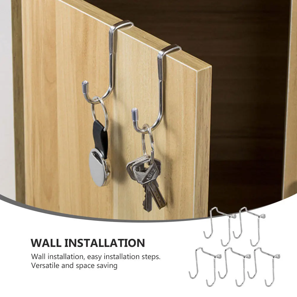 

5Pcs S-Shape Hook Wall Rack No Punching Easy Install Multi-Functional Closet Hook Bathroom Towel Hanger Kitchen Door Cupboard